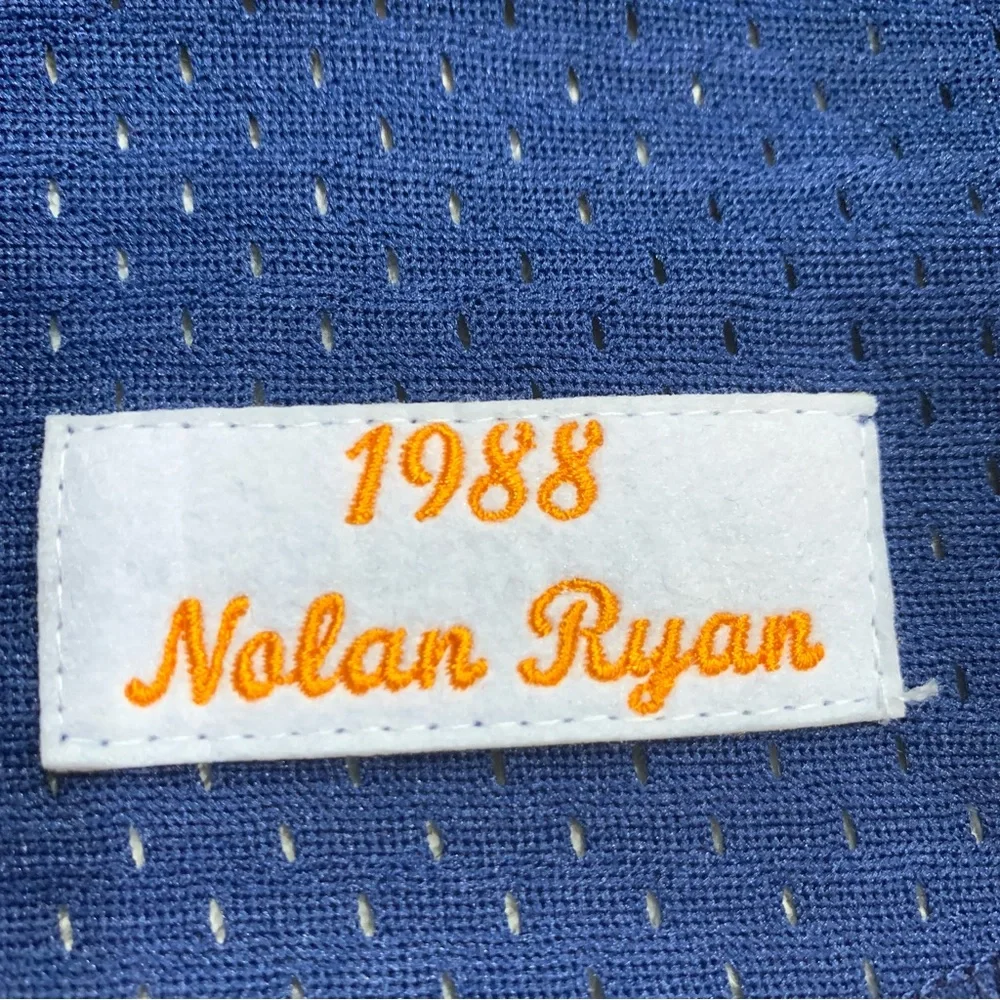 Mitchell & Ness 1980 Houston Astros Nolan Ryan Pullover Blue Jersey #34 2XL NEW - Picture 9 of 14